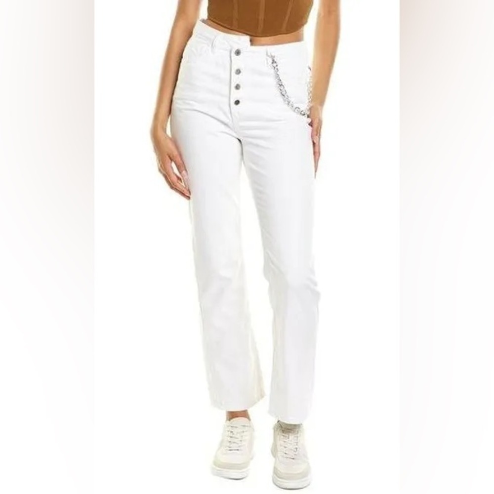 WeWoreWhat Crossover white straight Leg Jean 30